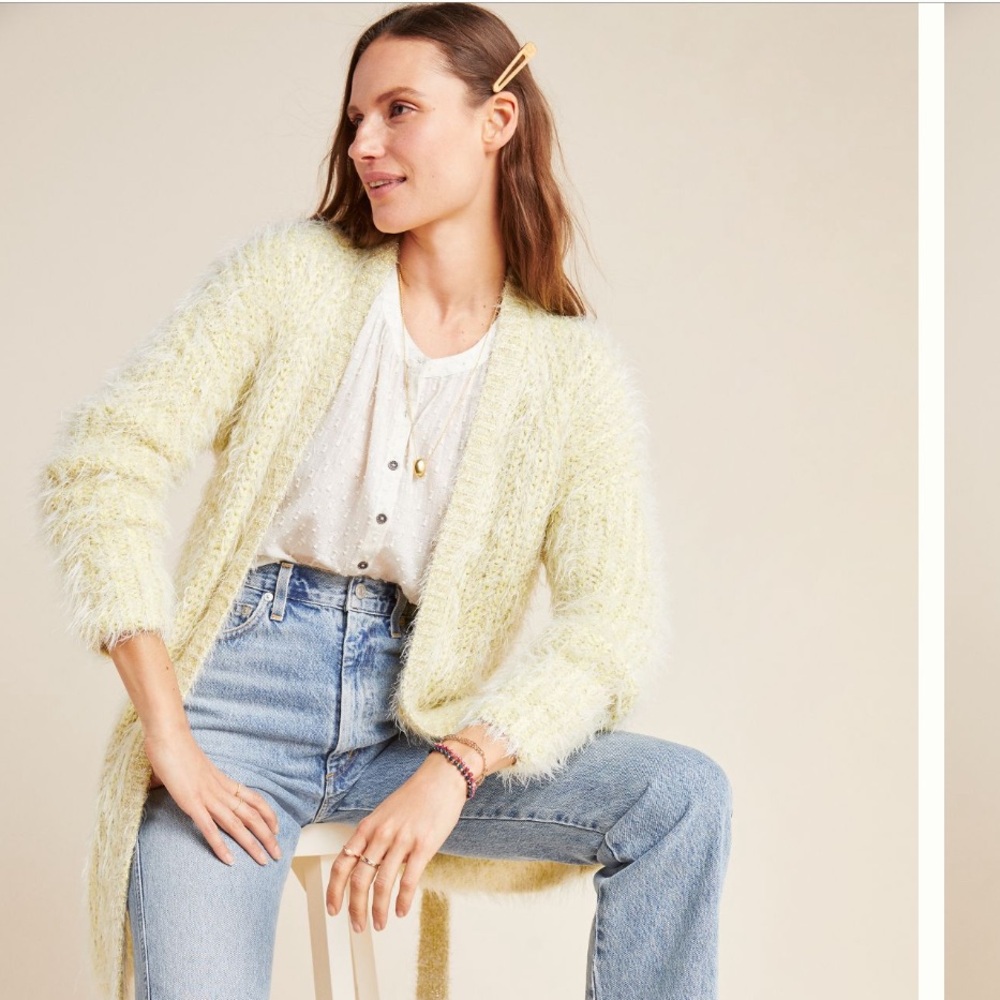 Anthropologie Larkin Shimmer Cardigan Sweater